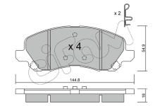 Sada brzdových platničiek kotúčovej brzdy CIFAM 822-481-0
