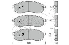 Sada brzdových destiček, kotoučová brzda CIFAM 822-482-0