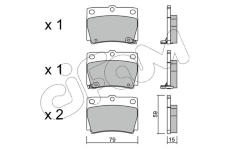 Sada brzdových destiček, kotoučová brzda CIFAM 822-484-0
