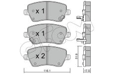 Sada brzdových platničiek kotúčovej brzdy CIFAM 822-485-2