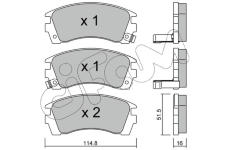 Sada brzdových platničiek kotúčovej brzdy CIFAM 822-487-0