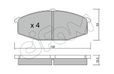 Sada brzdových platničiek kotúčovej brzdy CIFAM 822-490-0