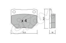 Sada brzdových destiček, kotoučová brzda CIFAM 822-494-0