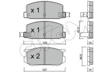 Sada brzdových destiček, kotoučová brzda CIFAM 822-498-0