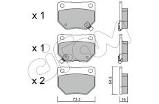 Sada brzdových destiček, kotoučová brzda CIFAM 822-501-0