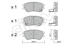 Sada brzdových destiček, kotoučová brzda CIFAM 822-502-0