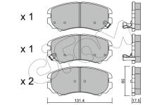 Sada brzdových platničiek kotúčovej brzdy CIFAM 822-503-0