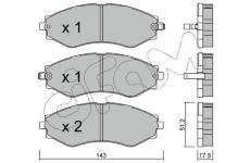 Sada brzdových platničiek kotúčovej brzdy CIFAM 822-509-0