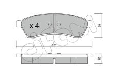 Sada brzdových platničiek kotúčovej brzdy CIFAM 822-510-0