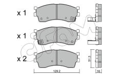 Sada brzdových platničiek kotúčovej brzdy CIFAM 822-512-0