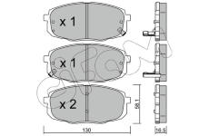 Sada brzdových destiček, kotoučová brzda CIFAM 822-513-0