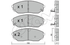 Sada brzdových platničiek kotúčovej brzdy CIFAM 822-515-0