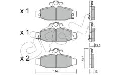 Sada brzdových destiček, kotoučová brzda CIFAM 822-520-0