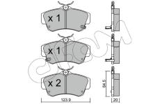Sada brzdových platničiek kotúčovej brzdy CIFAM 822-521-0