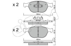 Sada brzdových destiček, kotoučová brzda CIFAM 822-533-0