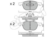 Sada brzdových platničiek kotúčovej brzdy CIFAM 822-534-1