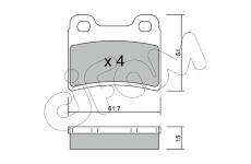 Sada brzdových destiček, kotoučová brzda CIFAM 822-535-0