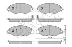 Sada brzdových destiček, kotoučová brzda CIFAM 822-536-0