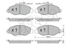 Sada brzdových platničiek kotúčovej brzdy CIFAM 822-536-1