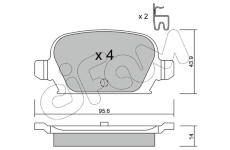 Sada brzdových platničiek kotúčovej brzdy CIFAM 822-541-0