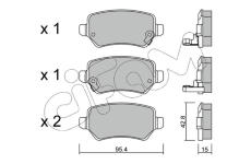Sada brzdových platničiek kotúčovej brzdy CIFAM 822-542-0