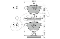 Sada brzdových destiček, kotoučová brzda CIFAM 822-549-3