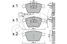 Sada brzdových destiček, kotoučová brzda CIFAM 822-549-4