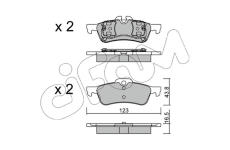 Sada brzdových destiček, kotoučová brzda CIFAM 822-556-0