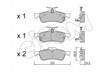 Sada brzdových destiček, kotoučová brzda CIFAM 822-556-1