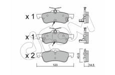 Sada brzdových destiček, kotoučová brzda CIFAM 822-556-2