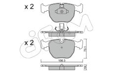 Sada brzdových destiček, kotoučová brzda CIFAM 822-559-0