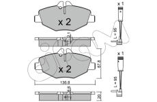 Sada brzdových platničiek kotúčovej brzdy CIFAM 822-562-0K