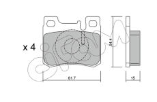Sada brzdových platničiek kotúčovej brzdy CIFAM 822-566-0