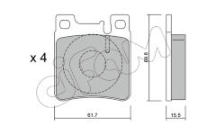 Sada brzdových platničiek kotúčovej brzdy CIFAM 822-567-0