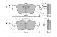 Sada brzdových destiček, kotoučová brzda CIFAM 822-568-1