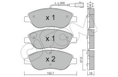 Sada brzdových platničiek kotúčovej brzdy CIFAM 822-577-0