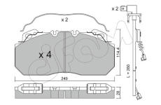 Sada brzdových destiček, kotoučová brzda CIFAM 822-589-0K