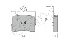 Sada brzdových destiček, kotoučová brzda CIFAM 822-597-0