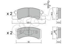 Sada brzdových destiček, kotoučová brzda CIFAM 822-605-0