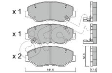 Sada brzdových platničiek kotúčovej brzdy CIFAM 822-606-0