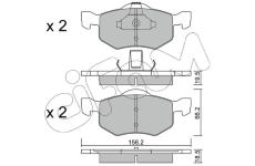 Sada brzdových destiček, kotoučová brzda CIFAM 822-609-0