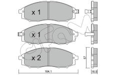 Sada brzdových platničiek kotúčovej brzdy CIFAM 822-611-0