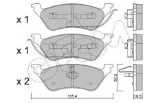 Sada brzdových platničiek kotúčovej brzdy CIFAM 822-625-0