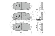 Sada brzdových destiček, kotoučová brzda CIFAM 822-629-0