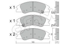 Sada brzdových platničiek kotúčovej brzdy CIFAM 822-630-0