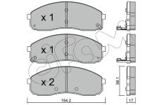 Sada brzdových destiček, kotoučová brzda CIFAM 822-631-0