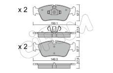Sada brzdových destiček, kotoučová brzda CIFAM 822-640-0