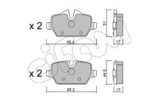 Sada brzdových destiček, kotoučová brzda CIFAM 822-641-0