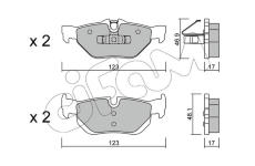 Sada brzdových platničiek kotúčovej brzdy CIFAM 822-642-0