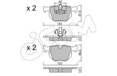 Sada brzdových destiček, kotoučová brzda CIFAM 822-643-0
